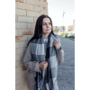 Велика чорна кашемірова хустка косинка в клітину CASHMERE